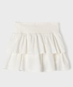 Jupe short à volants et taille à smocks fille